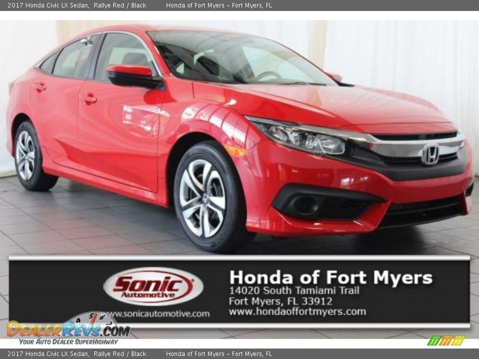 2017 Honda Civic LX Sedan Rallye Red / Black Photo #1