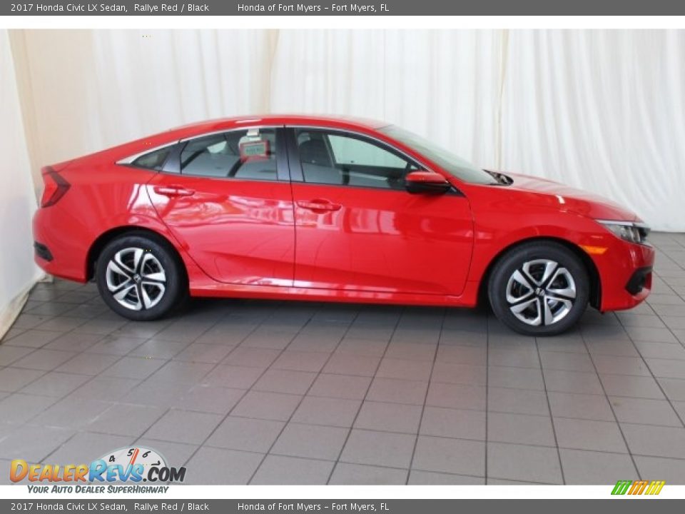 2017 Honda Civic LX Sedan Rallye Red / Black Photo #3