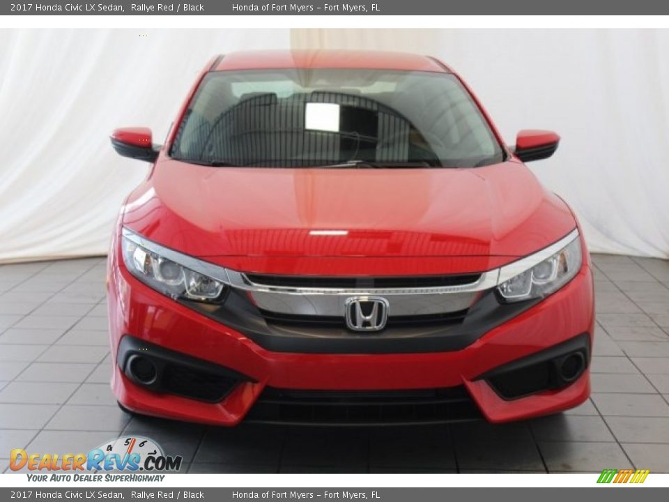 2017 Honda Civic LX Sedan Rallye Red / Black Photo #4