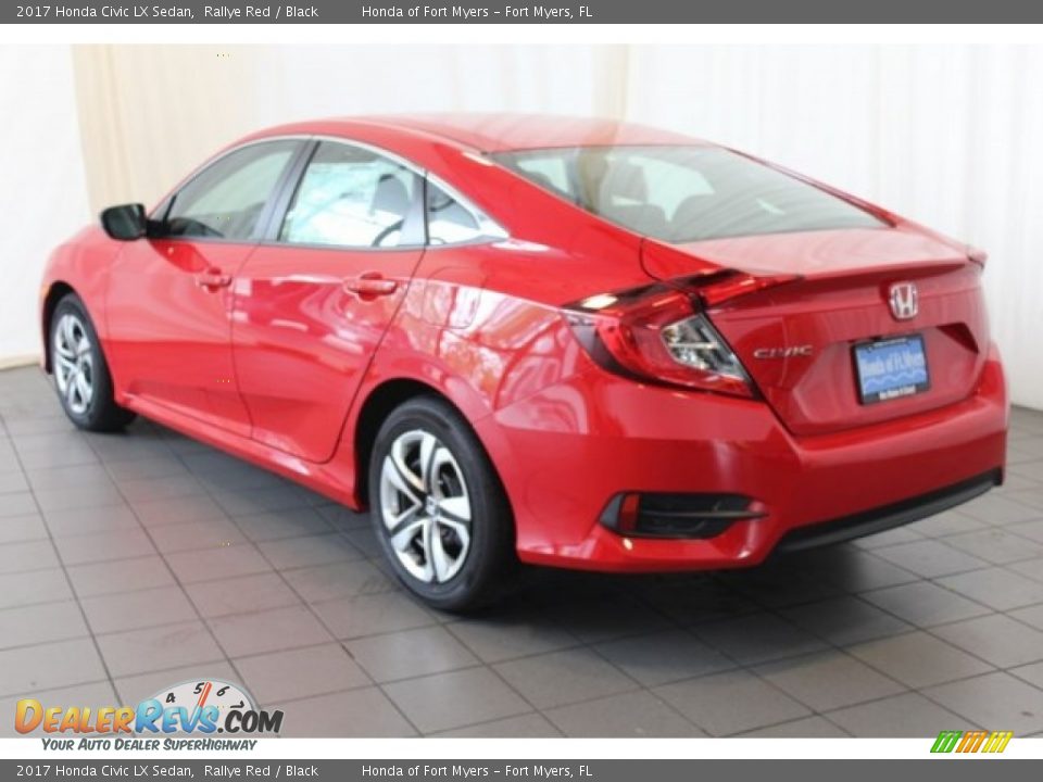 2017 Honda Civic LX Sedan Rallye Red / Black Photo #6