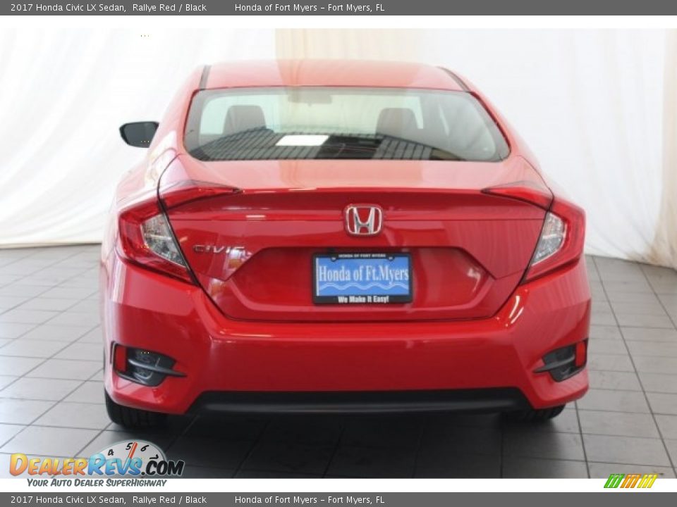 2017 Honda Civic LX Sedan Rallye Red / Black Photo #7
