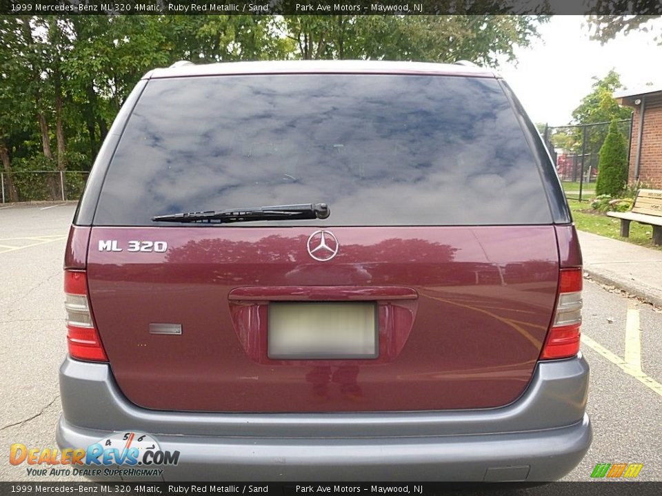 1999 Mercedes-Benz ML 320 4Matic Ruby Red Metallic / Sand Photo #4