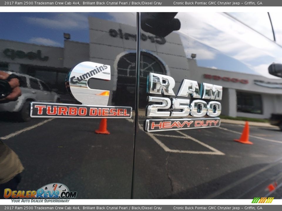 2017 Ram 2500 Tradesman Crew Cab 4x4 Brilliant Black Crystal Pearl / Black/Diesel Gray Photo #12