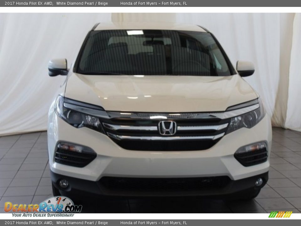2017 Honda Pilot EX AWD White Diamond Pearl / Beige Photo #4