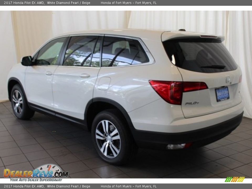 2017 Honda Pilot EX AWD White Diamond Pearl / Beige Photo #6