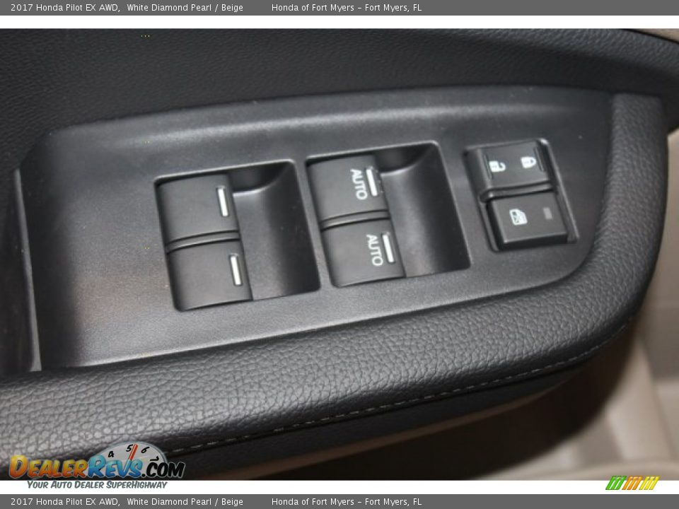 2017 Honda Pilot EX AWD White Diamond Pearl / Beige Photo #10