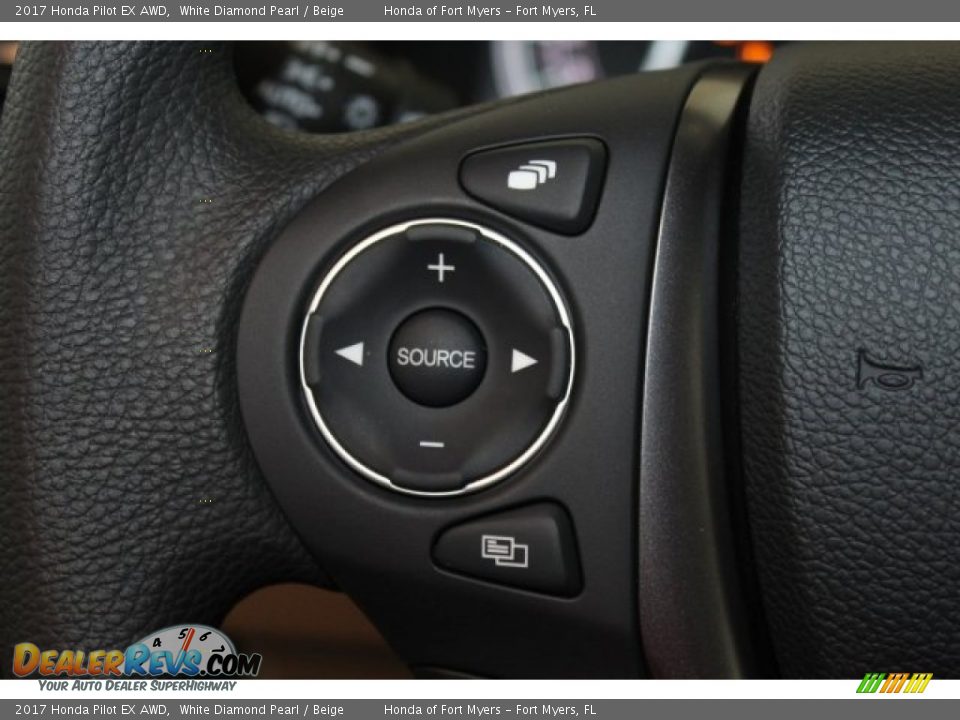2017 Honda Pilot EX AWD White Diamond Pearl / Beige Photo #13