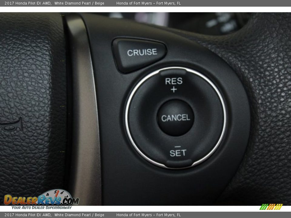 2017 Honda Pilot EX AWD White Diamond Pearl / Beige Photo #14