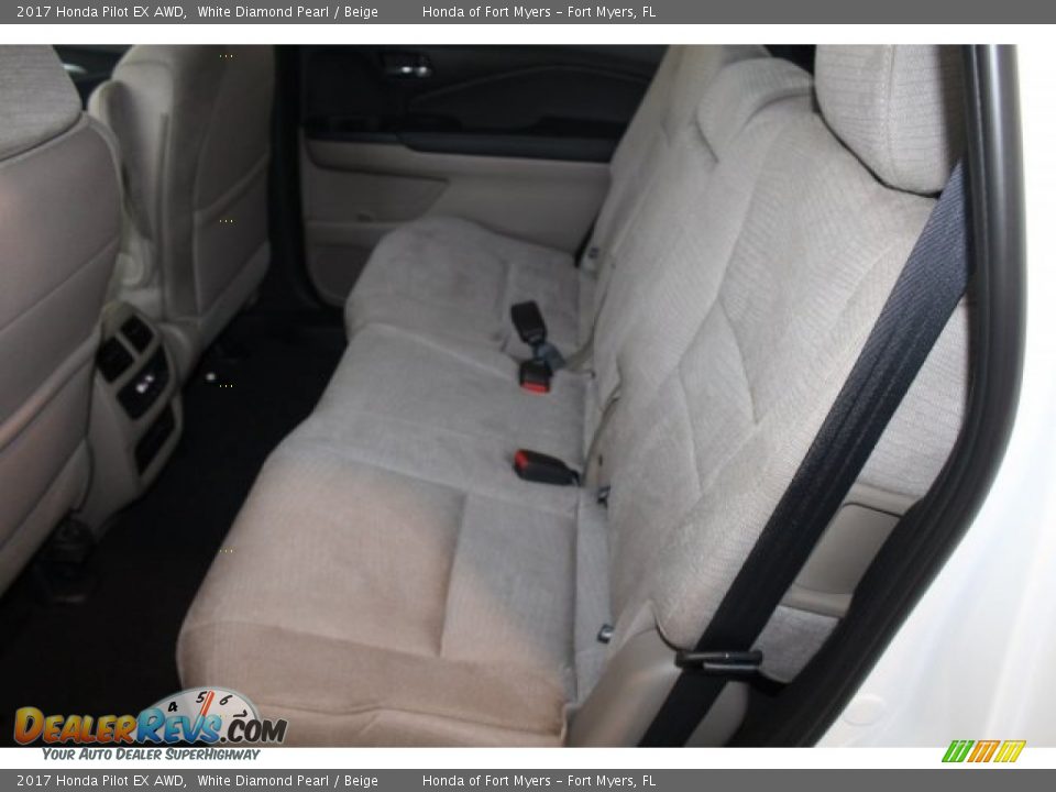 2017 Honda Pilot EX AWD White Diamond Pearl / Beige Photo #22