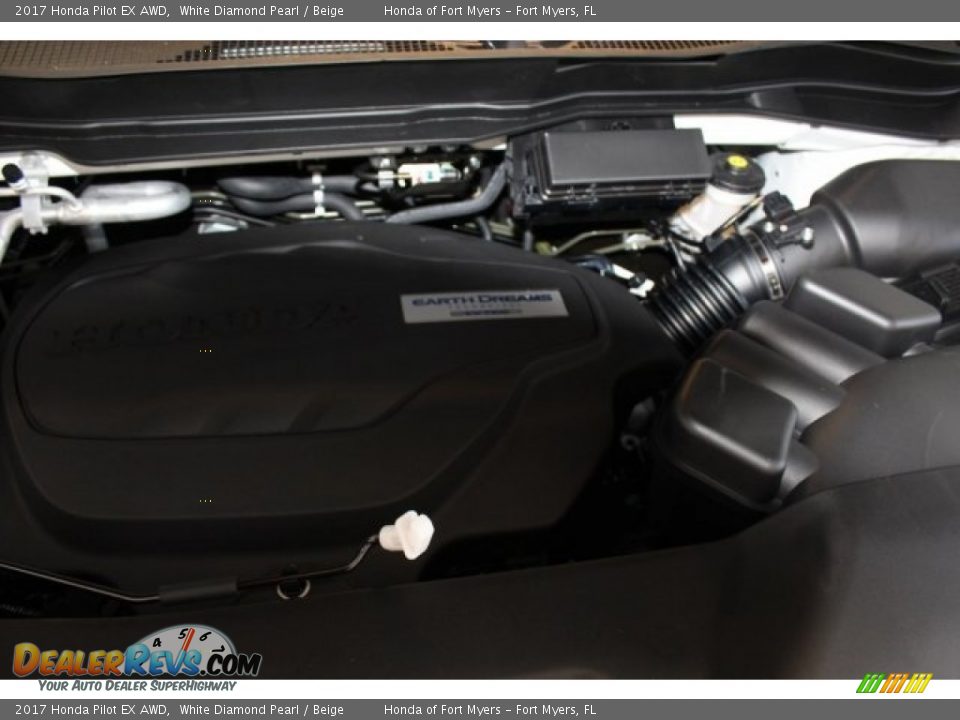 2017 Honda Pilot EX AWD White Diamond Pearl / Beige Photo #25