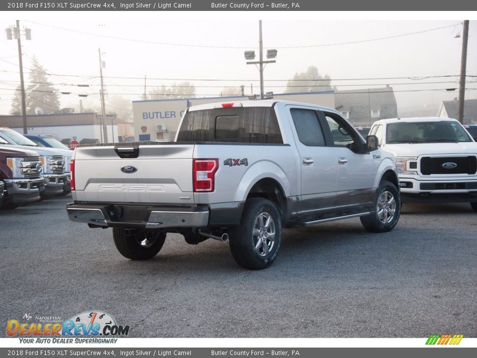 2018 Ford F150 XLT SuperCrew 4x4 Ingot Silver / Light Camel Photo #4