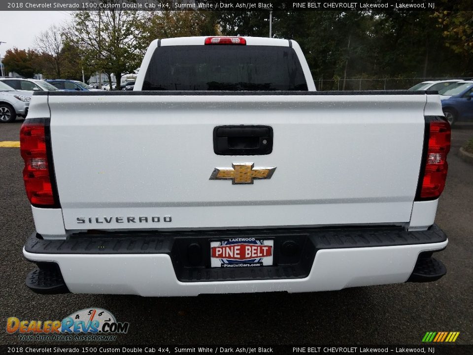 2018 Chevrolet Silverado 1500 Custom Double Cab 4x4 Summit White / Dark Ash/Jet Black Photo #5