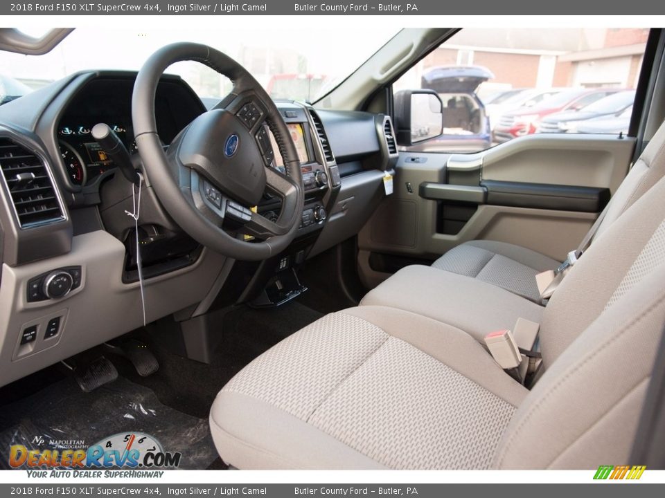 2018 Ford F150 XLT SuperCrew 4x4 Ingot Silver / Light Camel Photo #8