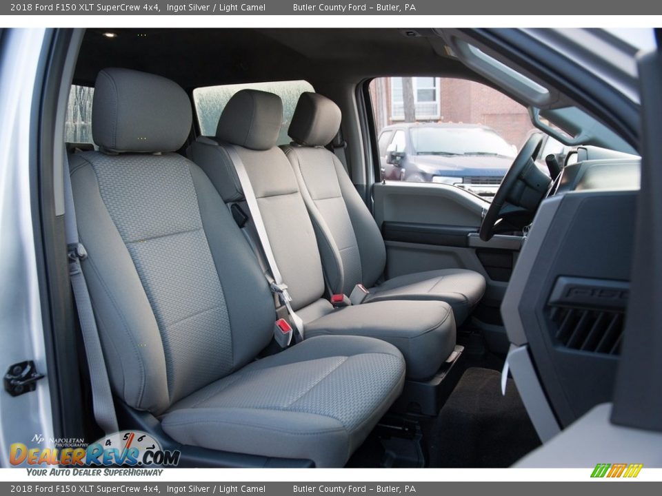 2018 Ford F150 XLT SuperCrew 4x4 Ingot Silver / Light Camel Photo #10