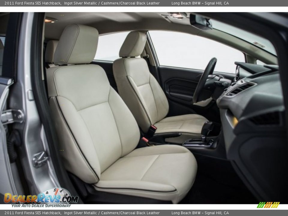 2011 Ford Fiesta SES Hatchback Ingot Silver Metallic / Cashmere/Charcoal Black Leather Photo #6