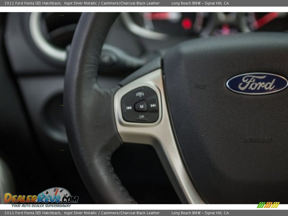 2011 Ford Fiesta SES Hatchback Ingot Silver Metallic / Cashmere/Charcoal Black Leather Photo #13