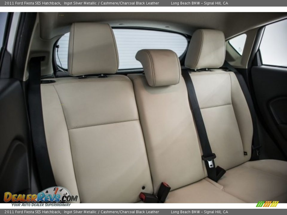 2011 Ford Fiesta SES Hatchback Ingot Silver Metallic / Cashmere/Charcoal Black Leather Photo #26