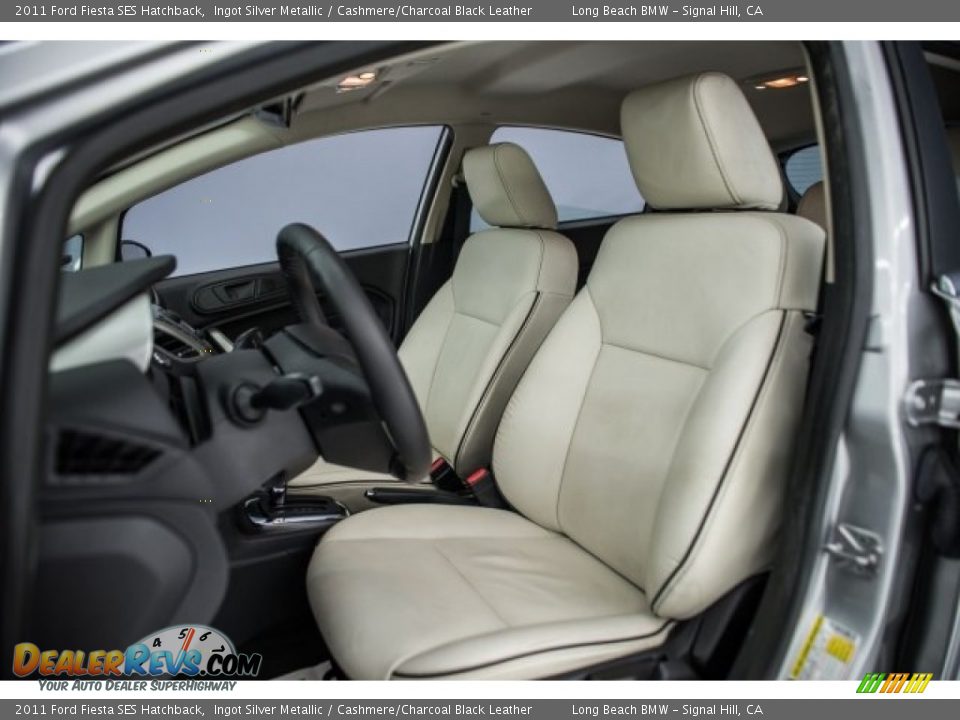 2011 Ford Fiesta SES Hatchback Ingot Silver Metallic / Cashmere/Charcoal Black Leather Photo #27