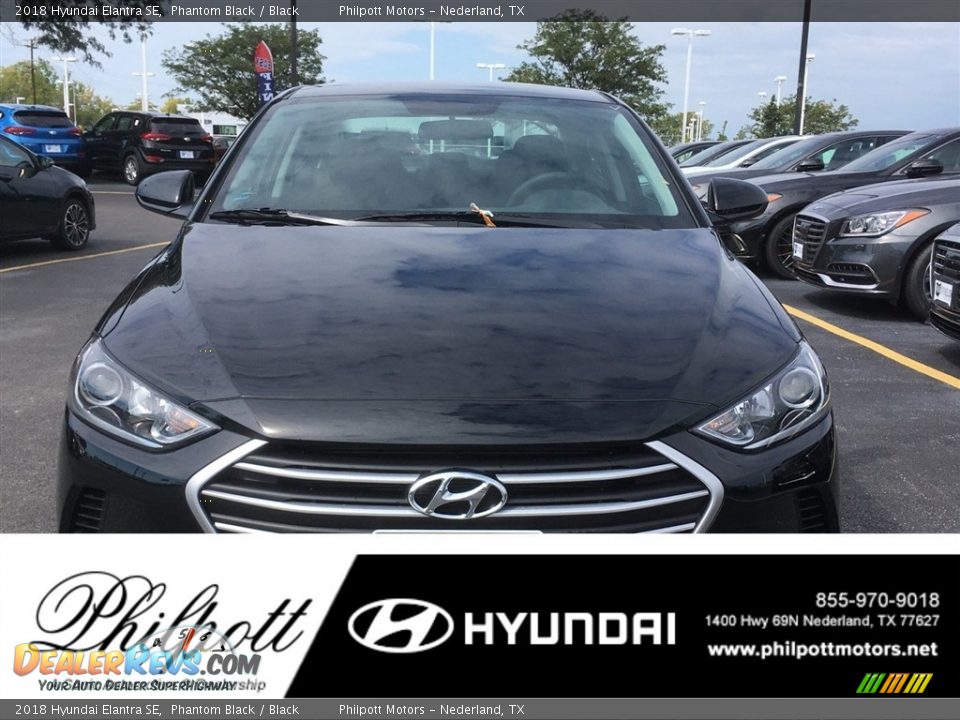 2018 Hyundai Elantra SE Phantom Black / Black Photo #1