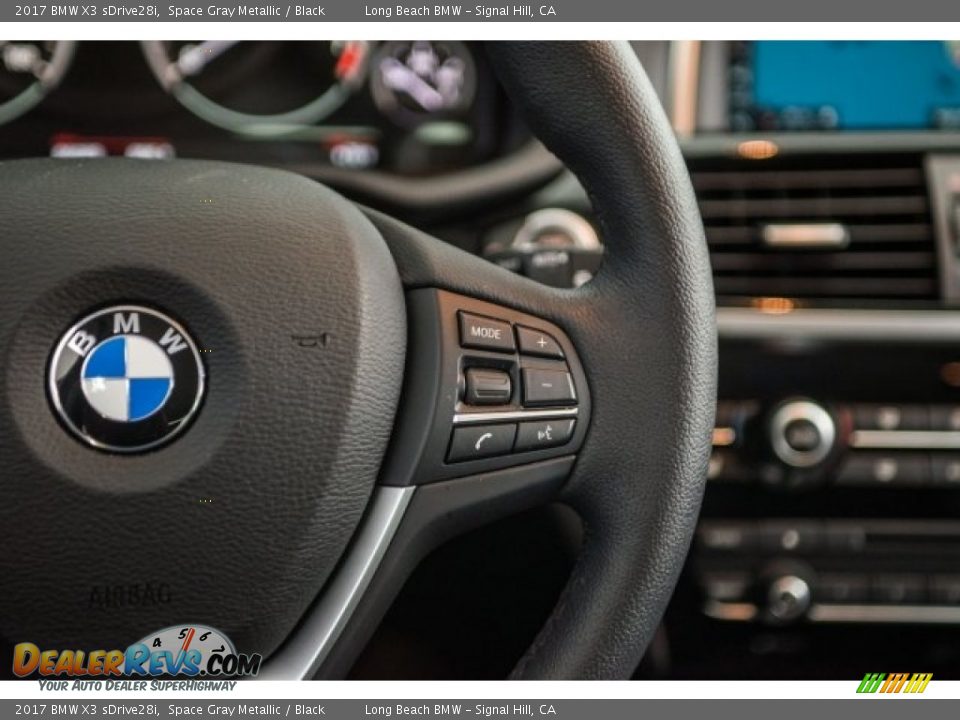 2017 BMW X3 sDrive28i Space Gray Metallic / Black Photo #14