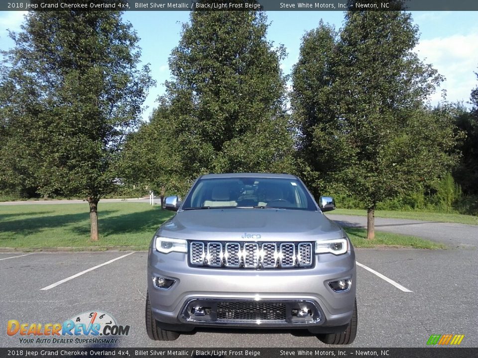 2018 Jeep Grand Cherokee Overland 4x4 Billet Silver Metallic / Black/Light Frost Beige Photo #3