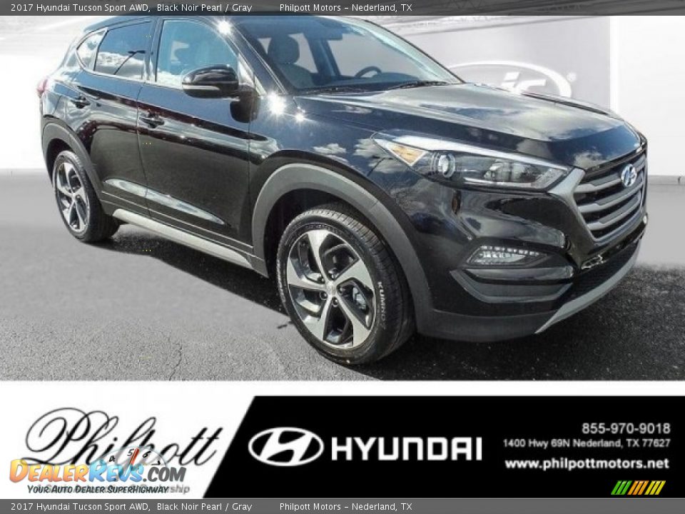 2017 Hyundai Tucson Sport AWD Black Noir Pearl / Gray Photo #1