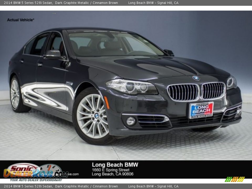 2014 BMW 5 Series 528i Sedan Dark Graphite Metallic / Cinnamon Brown Photo #1