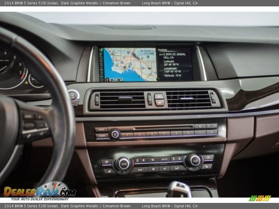2014 BMW 5 Series 528i Sedan Dark Graphite Metallic / Cinnamon Brown Photo #5
