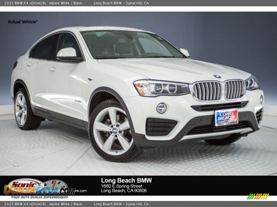 2015 BMW X4 xDrive28i Alpine White / Black Photo #1