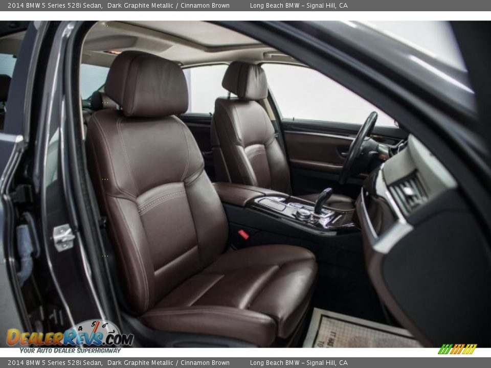 2014 BMW 5 Series 528i Sedan Dark Graphite Metallic / Cinnamon Brown Photo #6