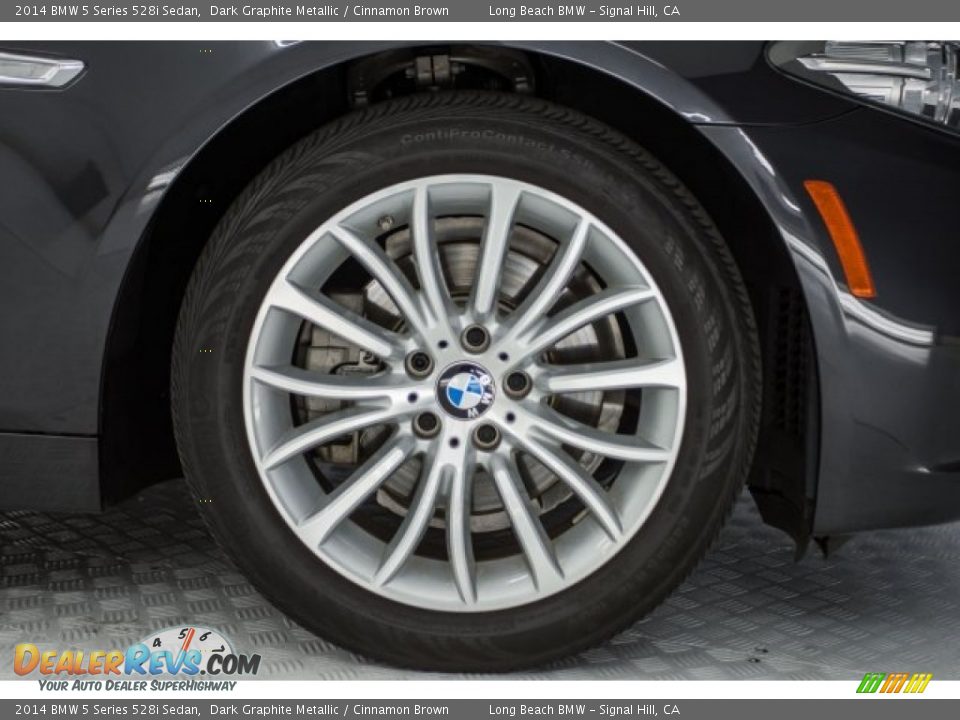 2014 BMW 5 Series 528i Sedan Dark Graphite Metallic / Cinnamon Brown Photo #8