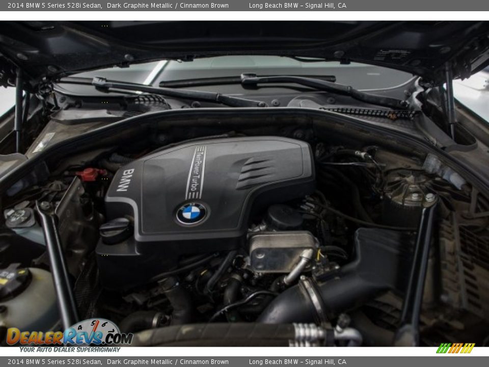 2014 BMW 5 Series 528i Sedan Dark Graphite Metallic / Cinnamon Brown Photo #9