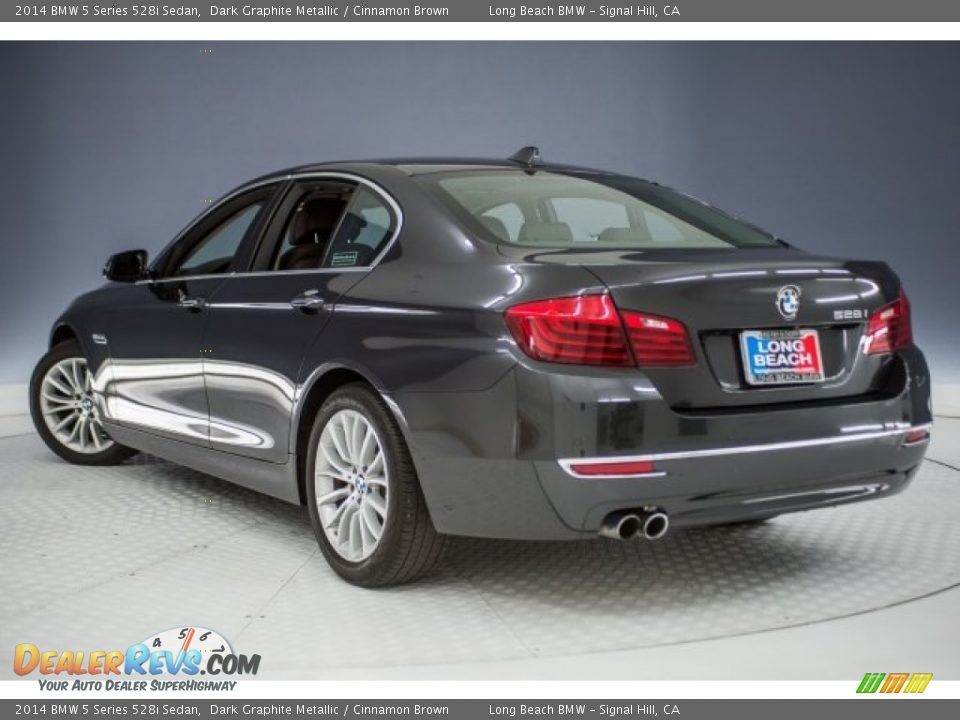 2014 BMW 5 Series 528i Sedan Dark Graphite Metallic / Cinnamon Brown Photo #10