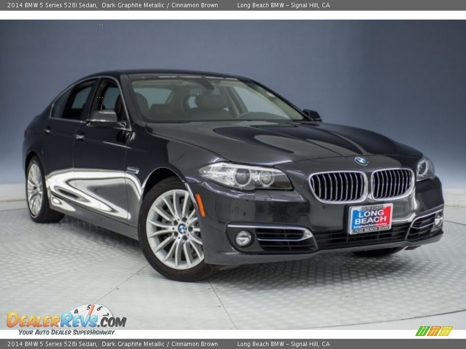 2014 BMW 5 Series 528i Sedan Dark Graphite Metallic / Cinnamon Brown Photo #12
