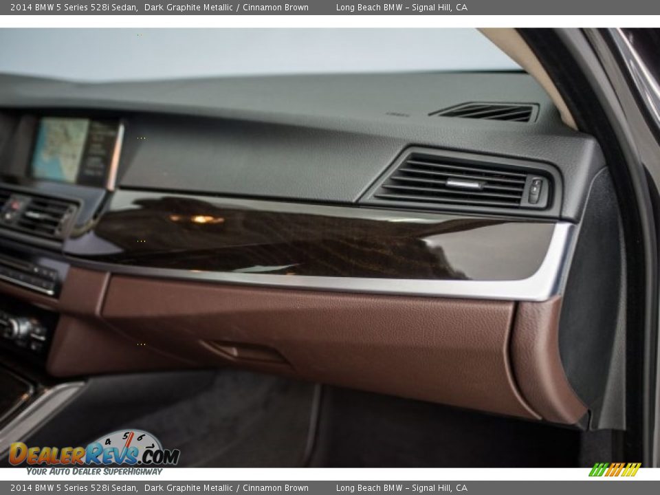 2014 BMW 5 Series 528i Sedan Dark Graphite Metallic / Cinnamon Brown Photo #21