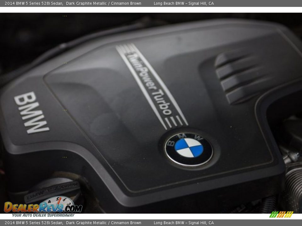 2014 BMW 5 Series 528i Sedan Dark Graphite Metallic / Cinnamon Brown Photo #24