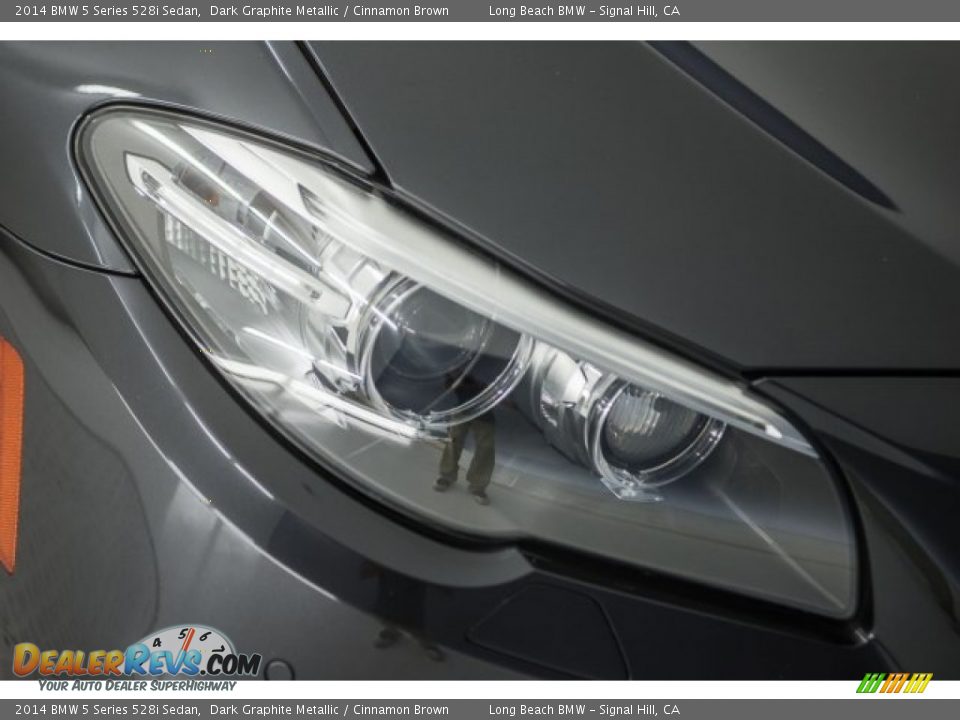 2014 BMW 5 Series 528i Sedan Dark Graphite Metallic / Cinnamon Brown Photo #25
