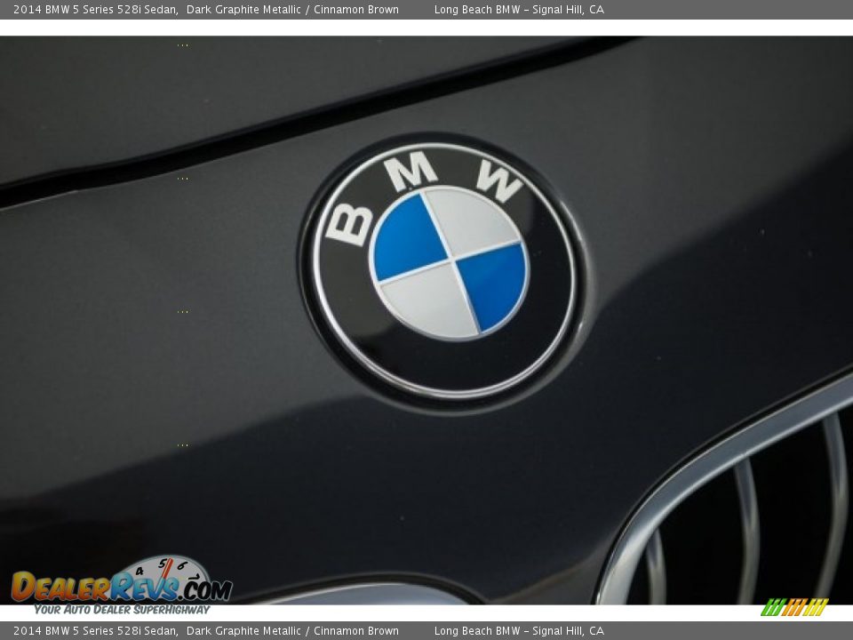 2014 BMW 5 Series 528i Sedan Dark Graphite Metallic / Cinnamon Brown Photo #26
