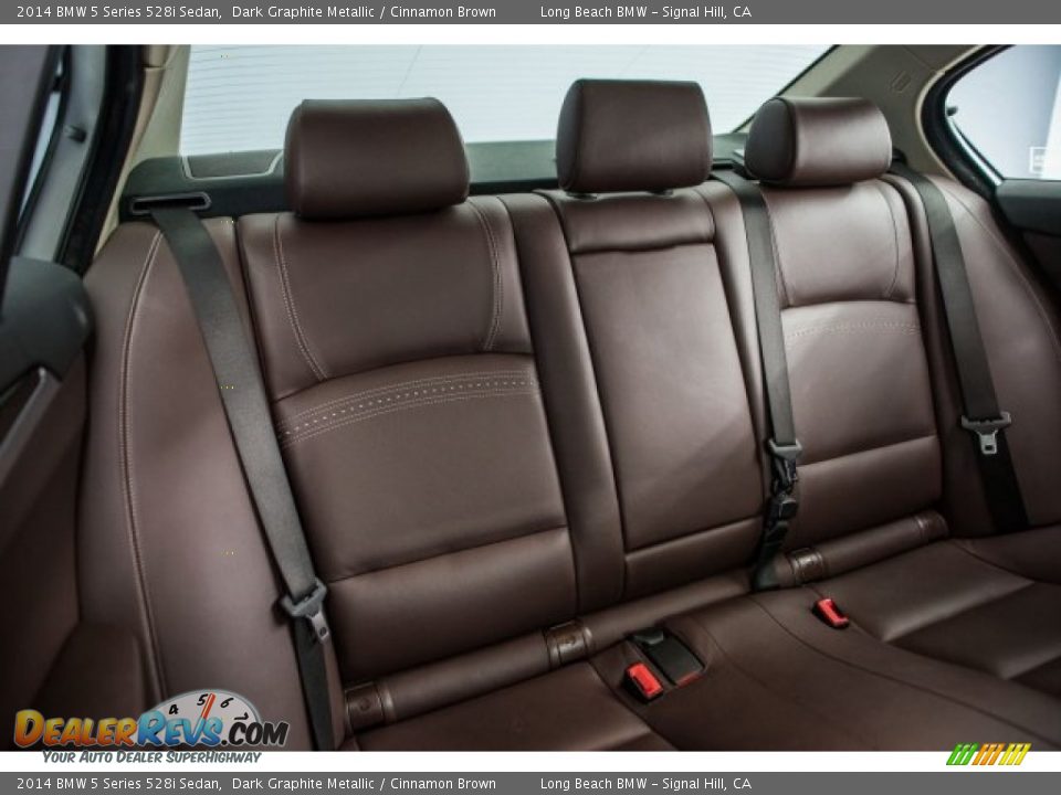 2014 BMW 5 Series 528i Sedan Dark Graphite Metallic / Cinnamon Brown Photo #27
