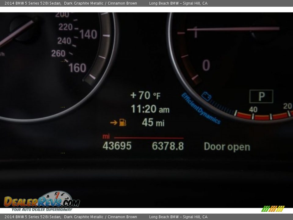 2014 BMW 5 Series 528i Sedan Dark Graphite Metallic / Cinnamon Brown Photo #29