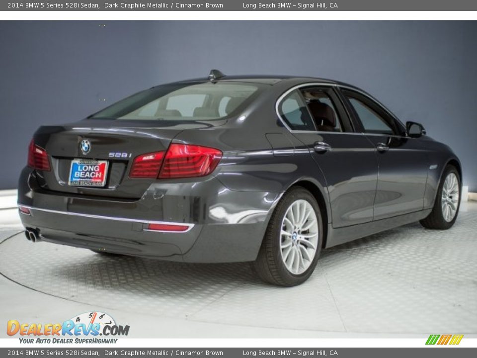 2014 BMW 5 Series 528i Sedan Dark Graphite Metallic / Cinnamon Brown Photo #30