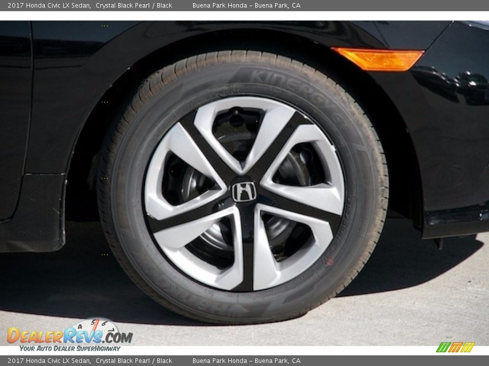 2017 Honda Civic LX Sedan Crystal Black Pearl / Black Photo #5