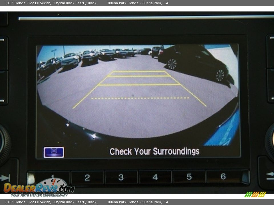 2017 Honda Civic LX Sedan Crystal Black Pearl / Black Photo #6