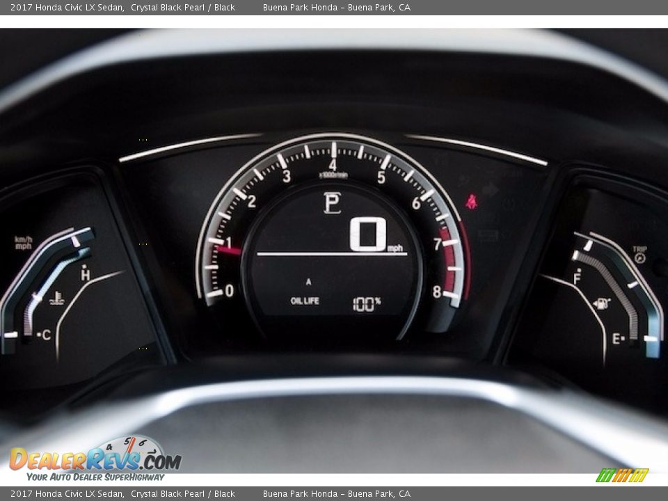 2017 Honda Civic LX Sedan Crystal Black Pearl / Black Photo #15