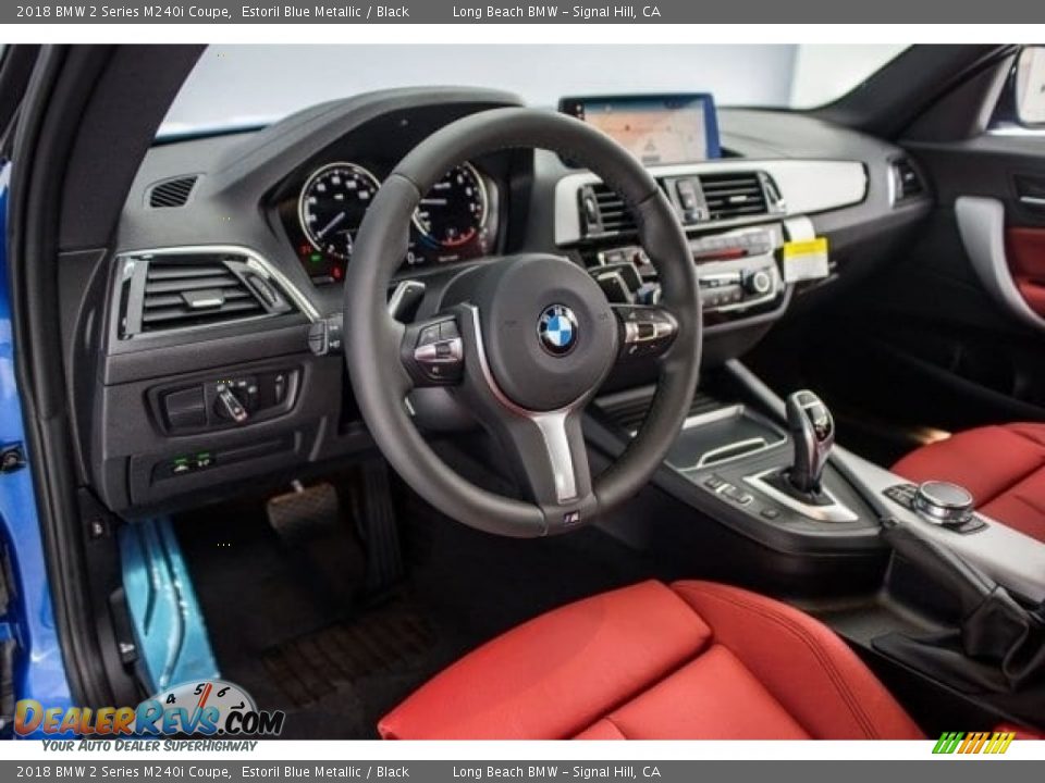 2018 BMW 2 Series M240i Coupe Estoril Blue Metallic / Black Photo #6