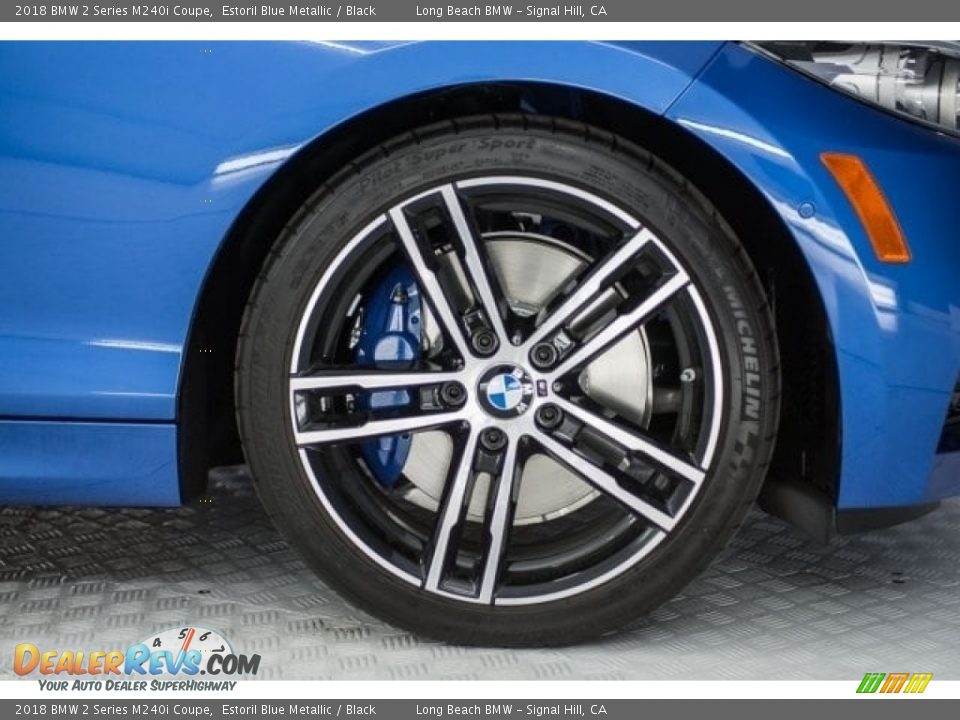 2018 BMW 2 Series M240i Coupe Estoril Blue Metallic / Black Photo #9