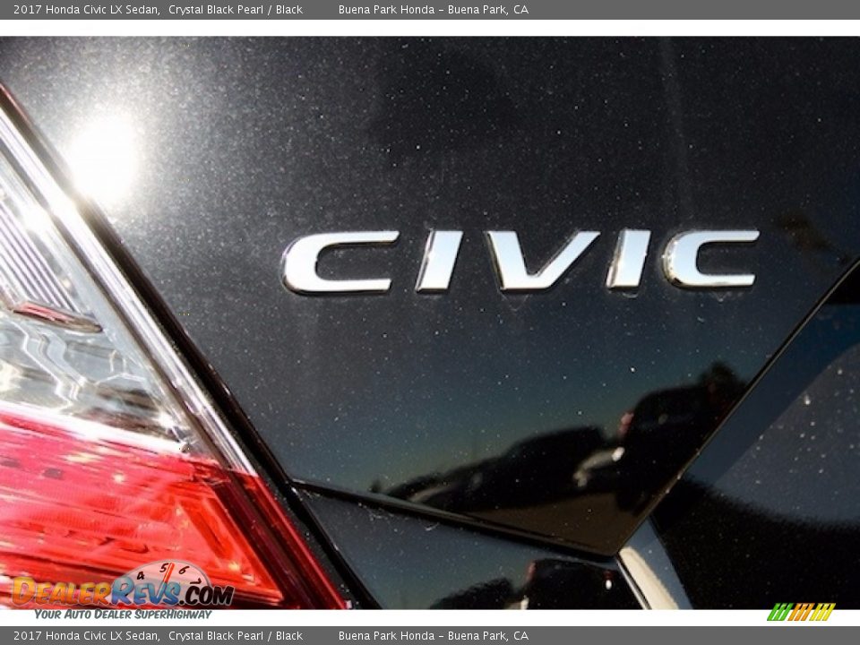 2017 Honda Civic LX Sedan Crystal Black Pearl / Black Photo #3