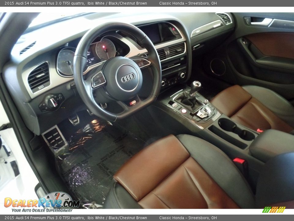 Black/Chestnut Brown Interior - 2015 Audi S4 Premium Plus 3.0 TFSI quattro Photo #15