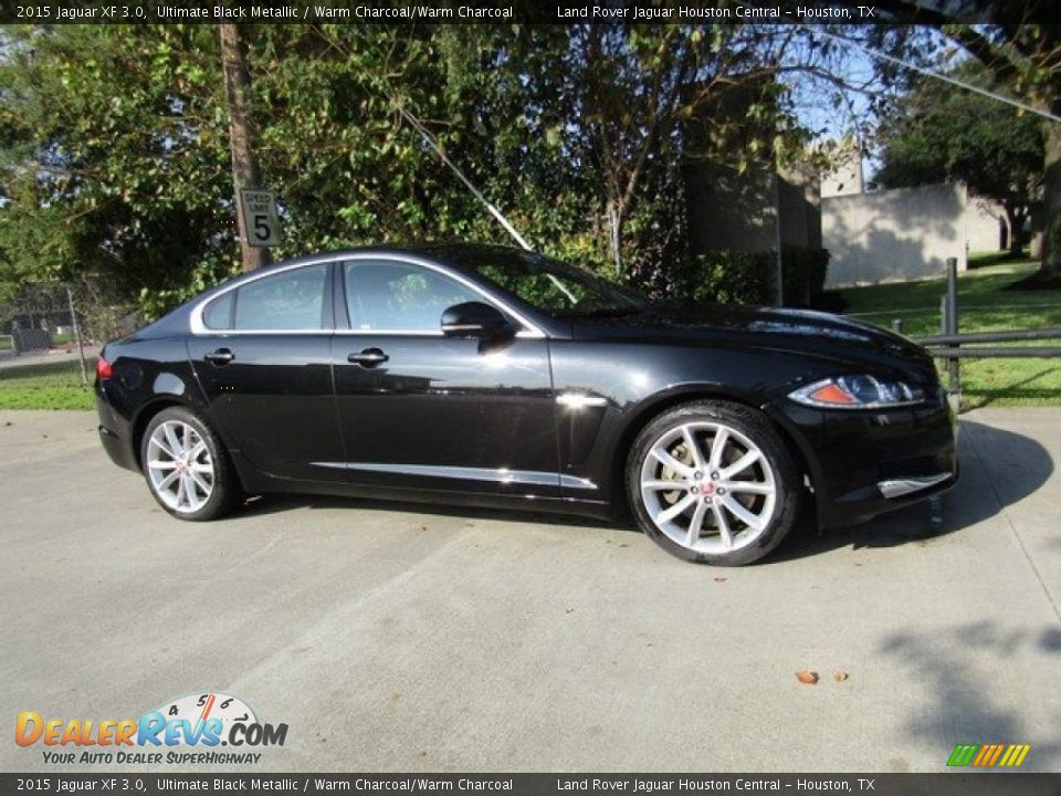 2015 Jaguar XF 3.0 Ultimate Black Metallic / Warm Charcoal/Warm Charcoal Photo #1