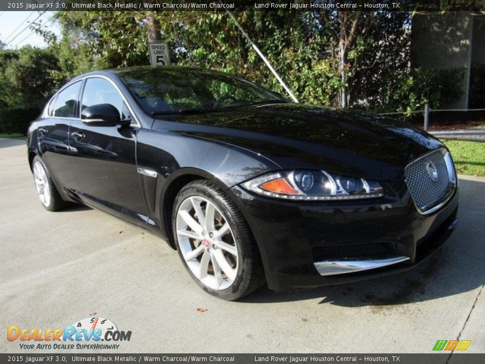 2015 Jaguar XF 3.0 Ultimate Black Metallic / Warm Charcoal/Warm Charcoal Photo #2